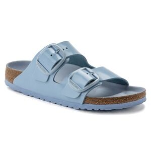 Birkenstock Arizona Big Buckle Leather Patent Dusty Blue Sandal US5 EU36 1021472
